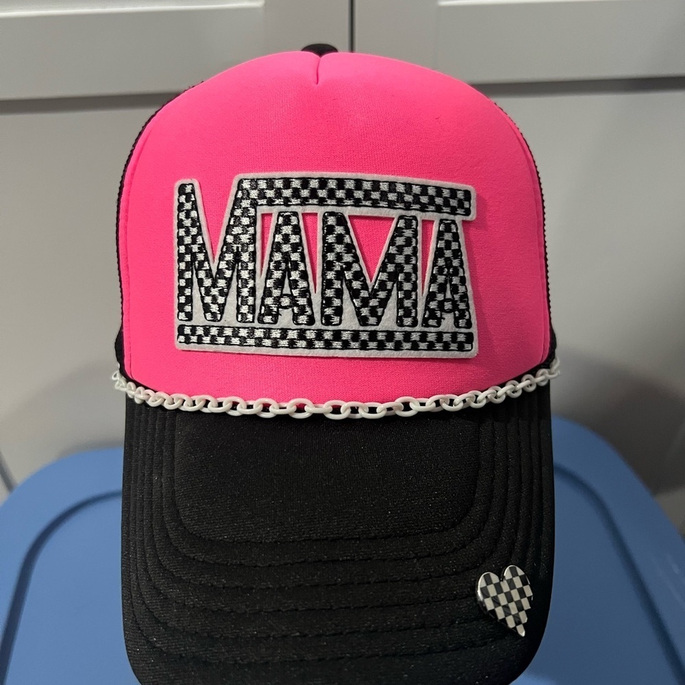OTTO Pink and Black 'MAMA' Cap